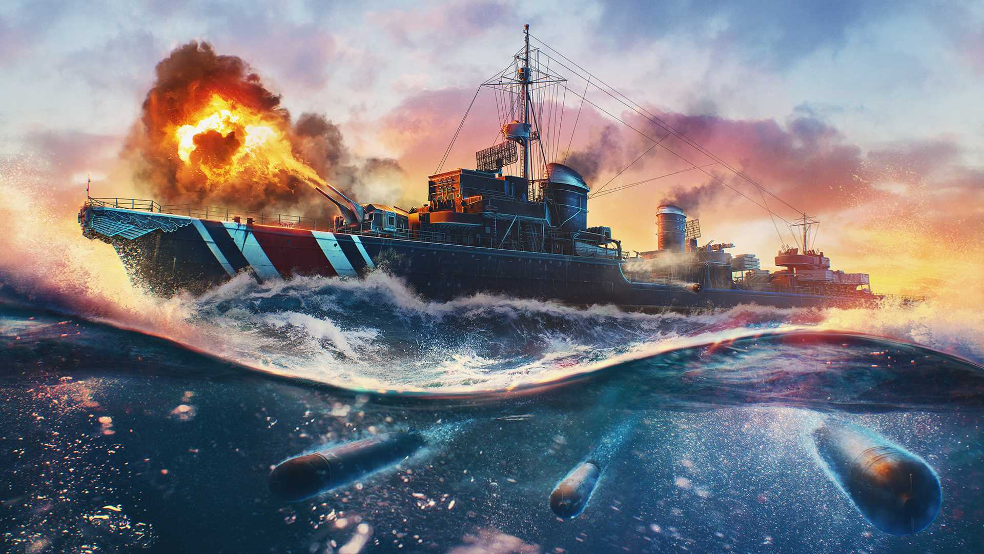 World of Warships Update 0.10.3 - Keyart