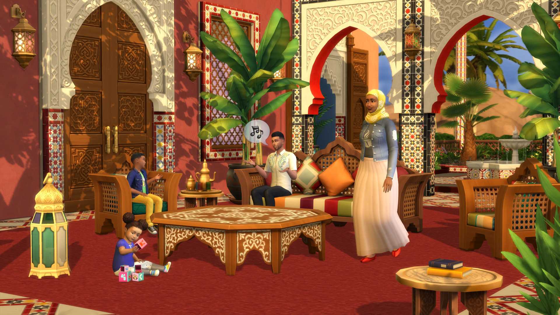 Die Sims 4 Innenhof-Oase-Set - Die Oase