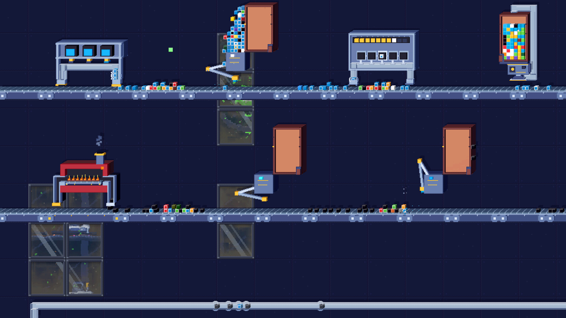 Gameplay-Screenshot aus Pixel Sorter Factory